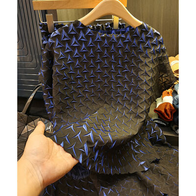 New Natural Waist Summer Slim T-shirt Half Skirt Pleated 3D Formal Dress for Women