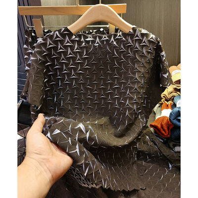 New Natural Waist Summer Slim T-shirt Half Skirt Pleated 3D Formal Dress for Women