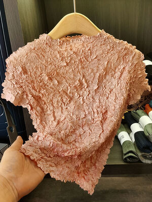 Sanzhai Summer New Style Versatile Slimming Solid Color Top Breathable Short-Sleeved T-shirt Simple Japanese Style Pleated