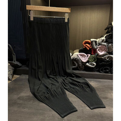 Autumn New Casual Pants High Quality Mid Elastic Waist Flat Solid Color Loose Versatile Pleated Commuter Jogger Nine-Point Women