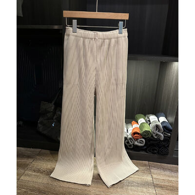 Autumn New Style Women's Casual Pants Fashionable Versatile Loose Slimming Solid Color Pleated Draped Elastic Mid Breathable