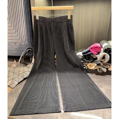 Women's High-End Pleated Pants Autumn's New Loose High-Waisted Straight-Leg Long Casual Wide-Leg Commuting Elastic Waist Flat