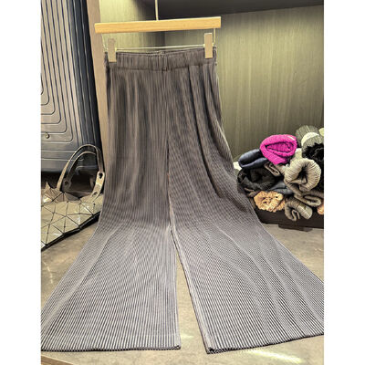 Women's High-End Pleated Pants Autumn's New Loose High-Waisted Straight-Leg Long Casual Wide-Leg Commuting Elastic Waist Flat
