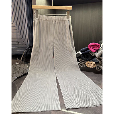 Women's High-End Pleated Pants Autumn's New Loose High-Waisted Straight-Leg Long Casual Wide-Leg Commuting Elastic Waist Flat