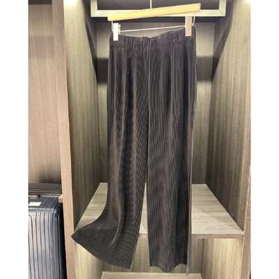 Women's High-End Pleated Pants Autumn's New Loose High-Waisted Straight-Leg Long Casual Wide-Leg Commuting Elastic Waist Flat