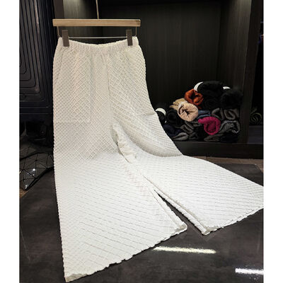 Brown Color Floral Print Drawstring Waist Straight Full Length Casual Autumn Woven Flat Breathable Pants Trousers for Women