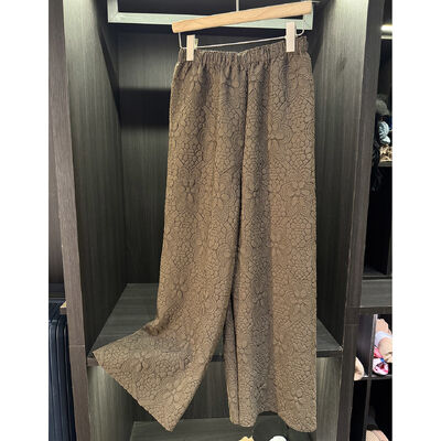 PB&ZA 2025 Women's Vintage High Waist Trousers New Fashion with Chain Belt Loose Fit up to Ankles for Female