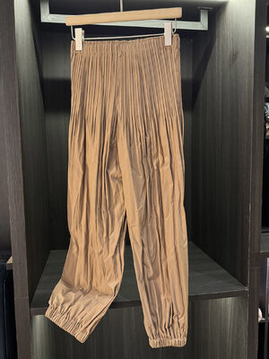 Autumn Winter New Style Commuter Pleated Jogger Casual Pants Unique Design Solid Color Simple Elastic Waist Breathable