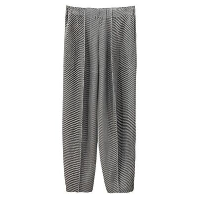 New design Women's High-End Dragon Scale Pleated Tapered Pants Versatile Slimming Elastic Satin Waist Loose Casual for Autumn