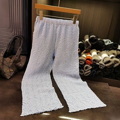 Women's High-End Solid Color Pants Spring Summer New Plus-Size Wide-Leg High-Waisted Versatile Casual Style Loose