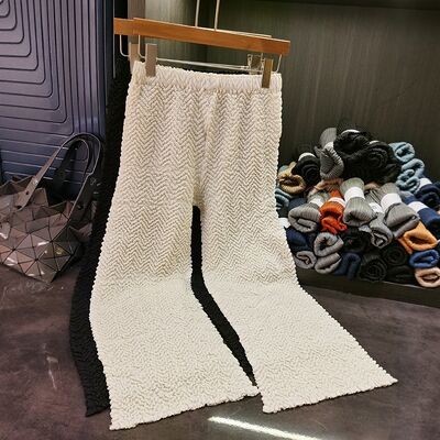 Women's High-End Solid Color Pants Spring Summer New Plus-Size Wide-Leg High-Waisted Versatile Casual Style Loose