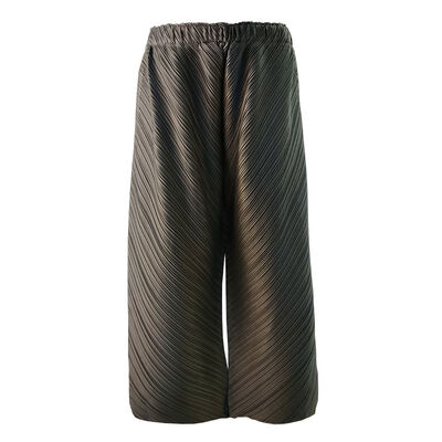 High Waisted Wide Leg Pants for Women in Summer, New Pleated Design, Versatile Solid Color Cropped Pants