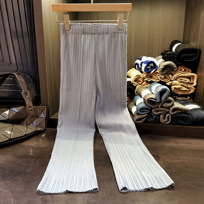 2024 Summer New Casual Pants for Women All-matching Pleated High Waist Wide Leg Pants Trousers