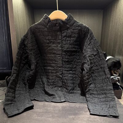 New Winter Single-Breasted Quilted Coat Versatile Slimming Warm Top Stand-Up Collar Long Designed Vintage Simple Solid Color