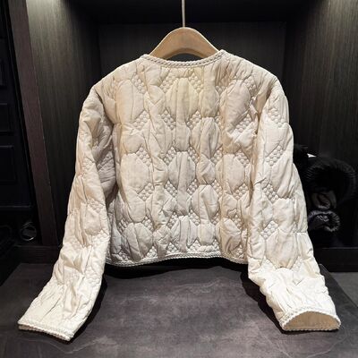 Inspired High-End Women's Winter Coat Elegant Loose Versatile Slimming Top Button Decoration Breathable Vintage