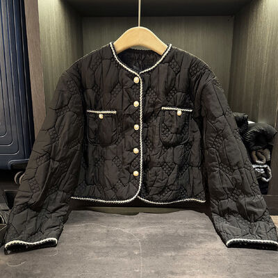 Inspired High-End Women's Winter Coat Elegant Loose Versatile Slimming Top Button Decoration Breathable Vintage