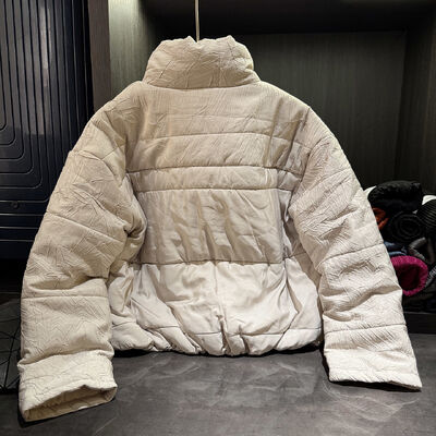 Women's Winter Cotton Jacket Solid Color Loose Short Stand Collar Long Sleeve Zipper Versatile Slim Thick Coat Top Casual