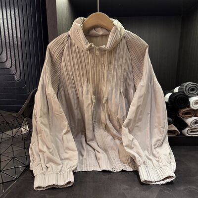 High-end Autumn Winter Women's Thickened Stand Collar Waterproof Rabbit Drawstring Coat New Casual Loose Plus Size Long Sleeve