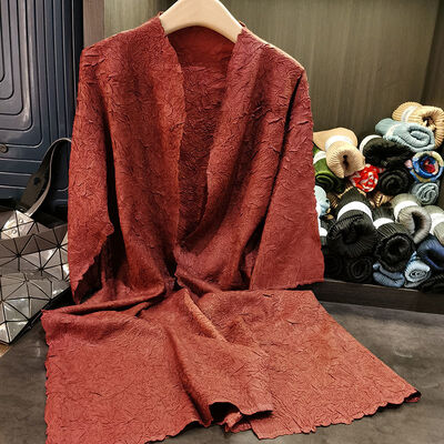 Women's Coat New Style Vintage Parka Simple Loose Large Size Medium Long Woven Fabric for Summer