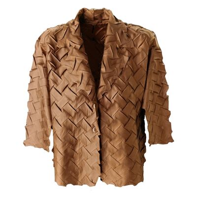 Women's Elegant Commuter Long Sleeve  Solid Color Woven Texture Pleated Turn-Down Collar Casual Polyester New