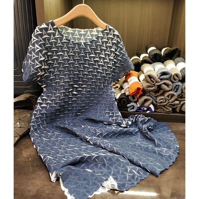 Design Sense Triangle Handmade Chiffon Woven Pleated A-line Dress Casual Elegant Commuting Loose Plus Size Women Summer New