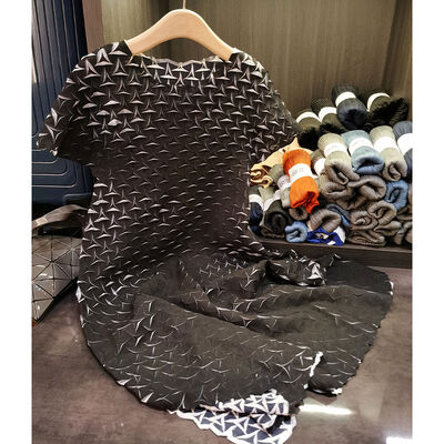 Design Sense Triangle Handmade Chiffon Woven Pleated A-line Dress Casual Elegant Commuting Loose Plus Size Women Summer New