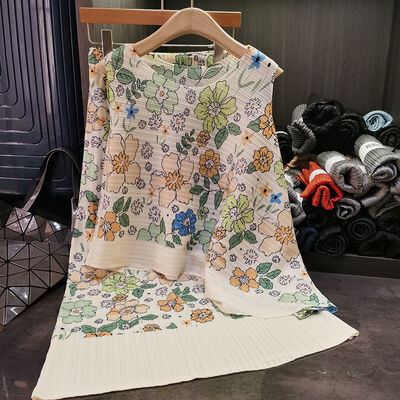 Sweet Solid Pattern Two-Piece Set Short Irregular Tank Top and Above Knee A-Line Skirt with Elastic Waist Casual Style