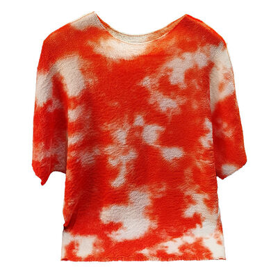 Women's Summer Elegant and Versatile Short-Sleeved T-Shirt Tops Casual Tie-Dye with Slimming Loose Fit