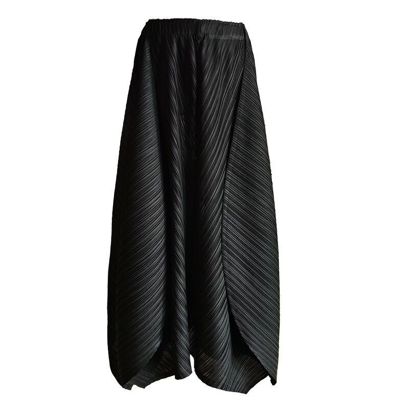 Women's Summer Half Skirt Elastic Waist Solid Color Versatile High Waist Loose Slimming New Style Casual Temperament