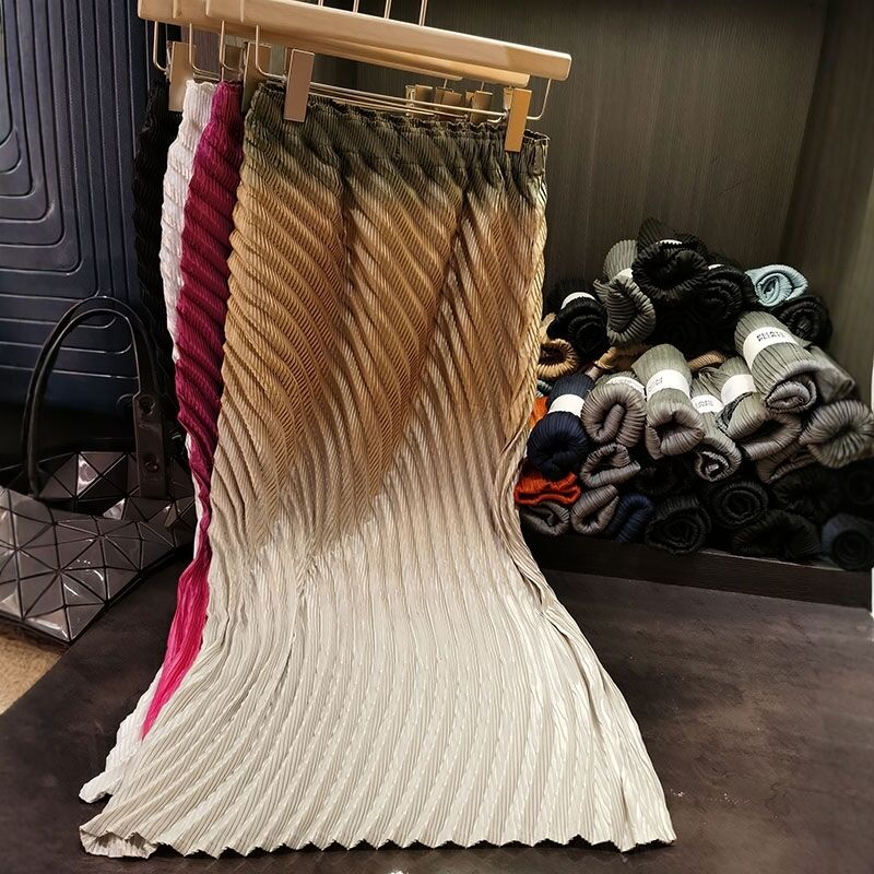 Women's High Waist Handmade Ruffle Skirt Summer Hip Wrap Vintage Style Half Body Skirt