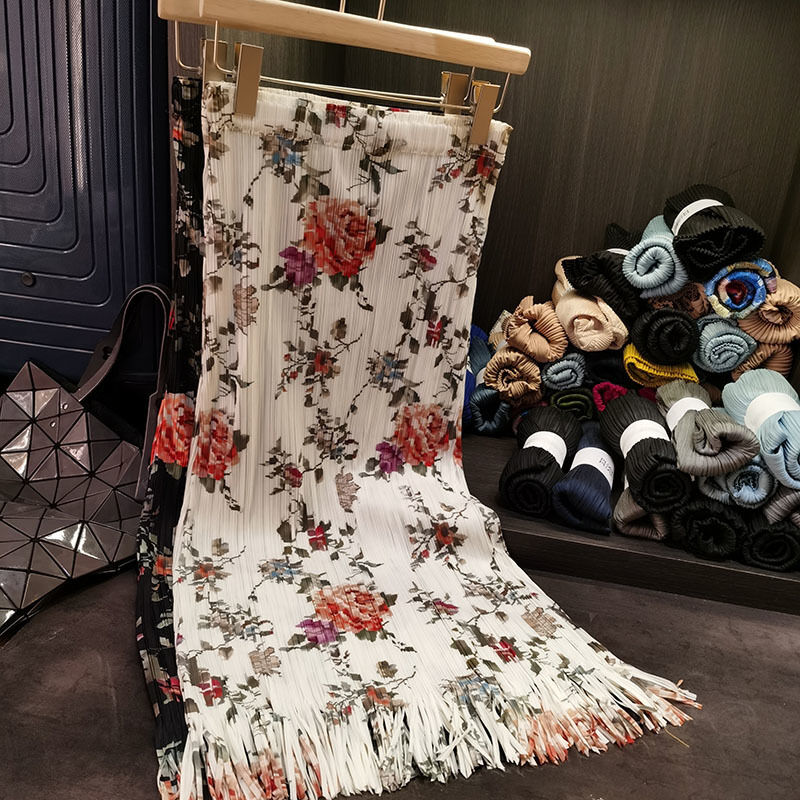 High-end Printed Temperament Half Skirt for Women, New Tassel Mid Length Skirt for Women