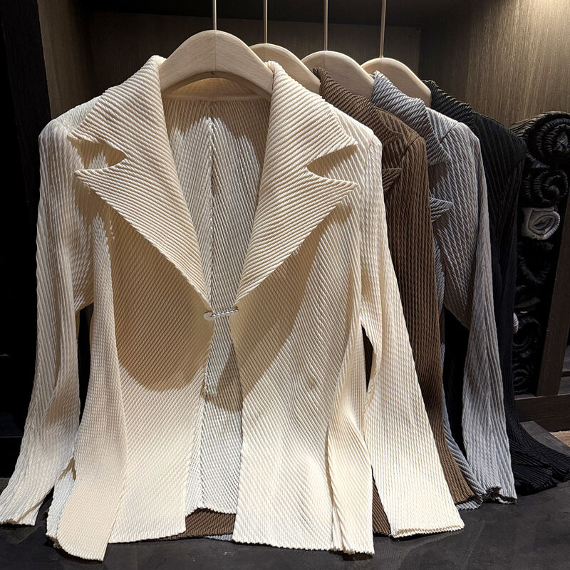 Slim Fit Women's Office Lady Turn-Down Collar Long Sleeve Single Button Closure Solid Twill Fabric Eco-Friendly Breathable