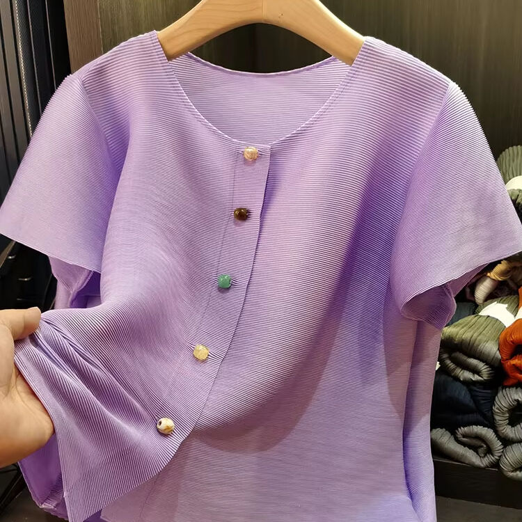 Summer Casual Loose Oversized Coat Vintage Style New Solid Color Single Row Button Cardigan Top with Front Logo Spring Autumn