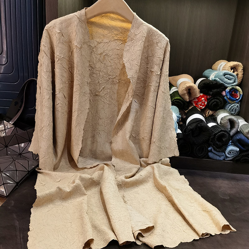 Women's Coat New Style Vintage Parka Simple Loose Large Size Medium Long Woven Fabric for Summer