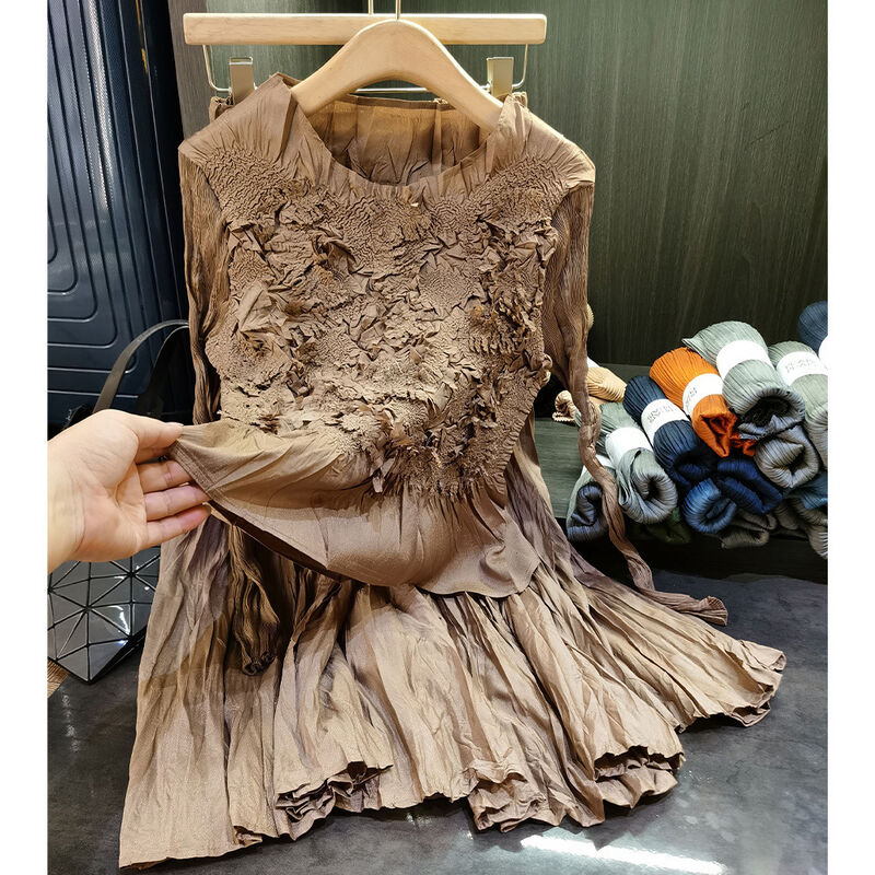 Exquisite Handmade Floral Skirt Set Elegant and Fashionable Ladies Autumn New Style